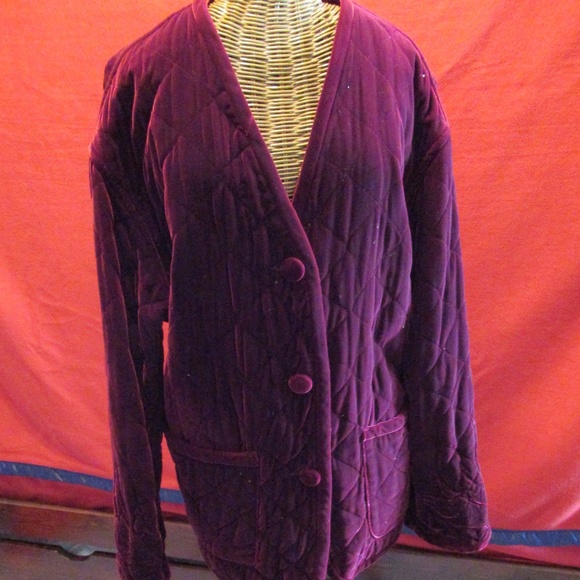 Anne Klein II Burgundy Quilted Jacket - Picture 2 of 9